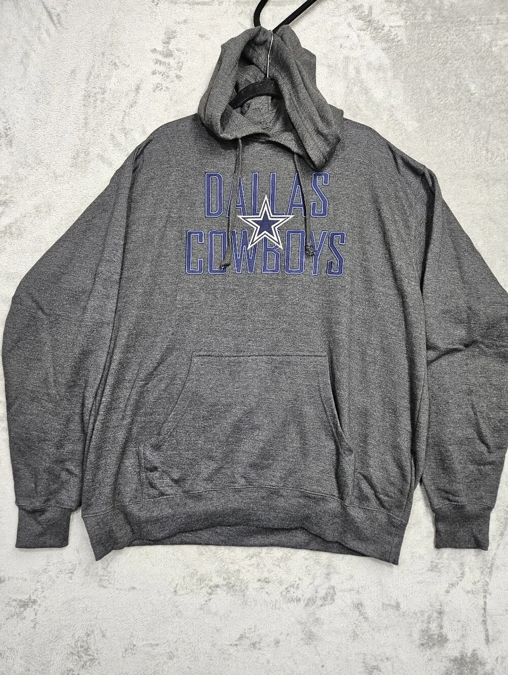 Dallas Cowboys NWOT Authentic Gray Pullover Hoodie Mens 2XL NFL Star Logo